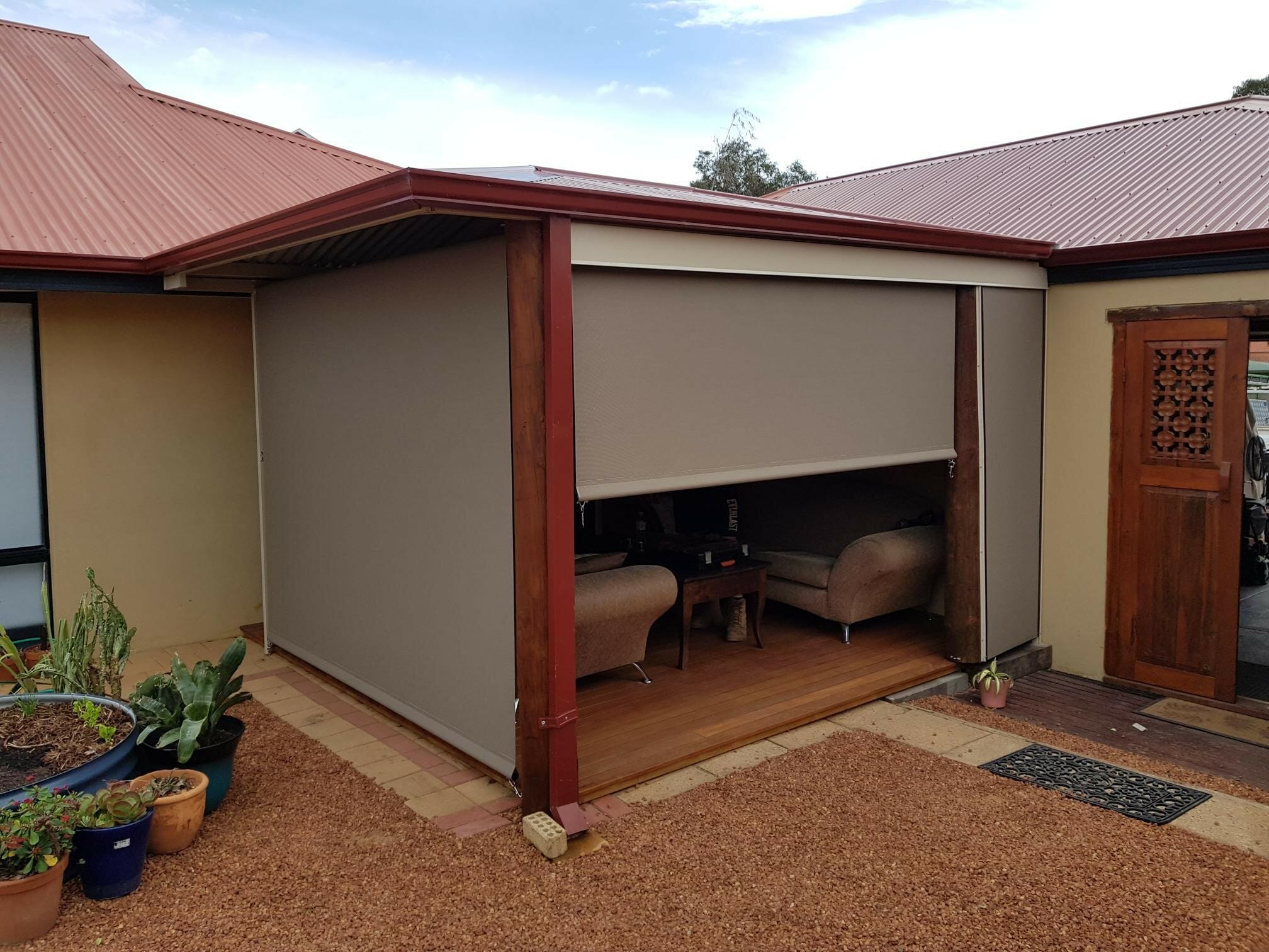 02 All About Shade - Crank & Clip Blinds Perth -Straight Drop Awnings