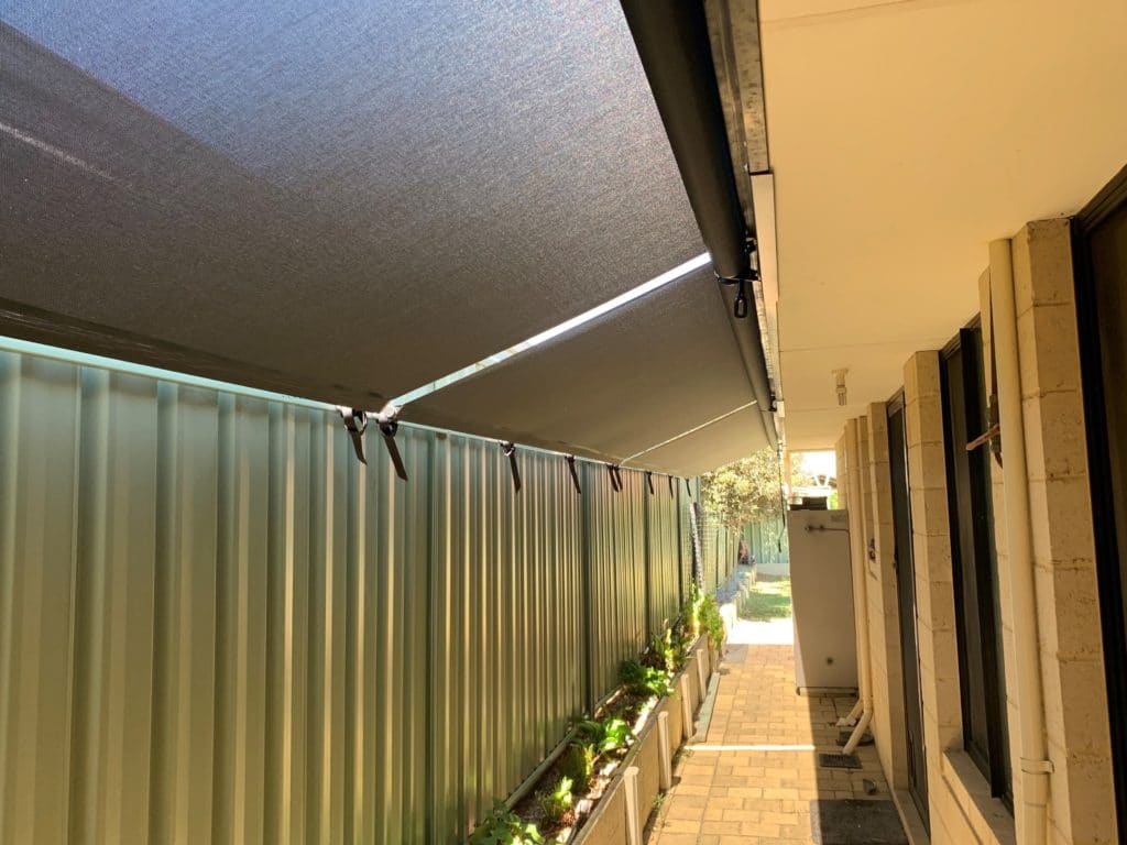 Roof to Fence Blinds - Forrestfield - All About Shade 01