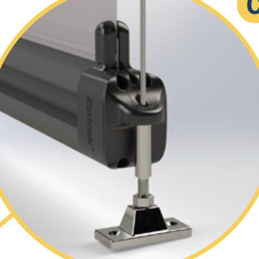 Strong guide cables and rust resistant fixings