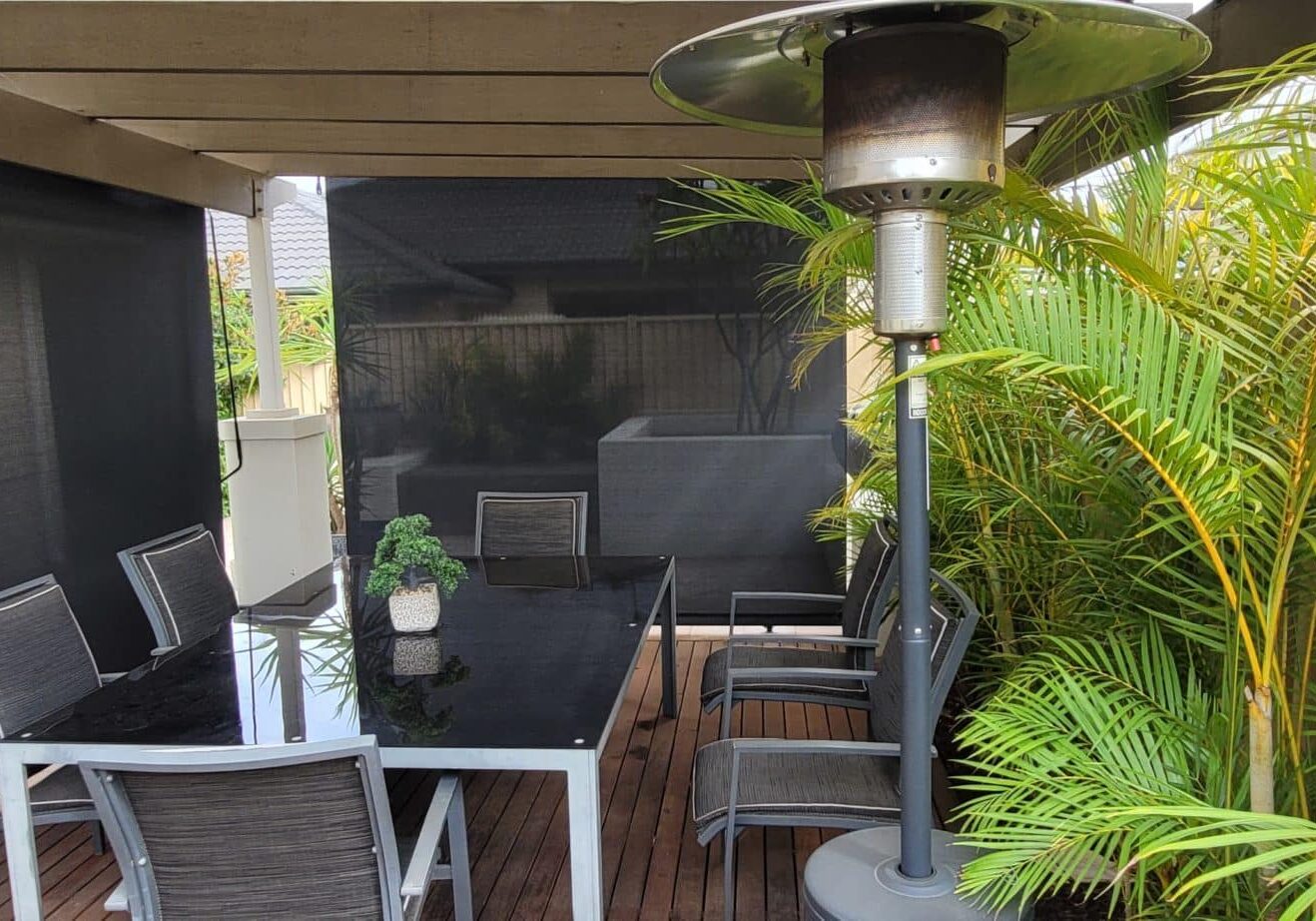 Southern River Crank & Clip Outdoor Blinds Inside